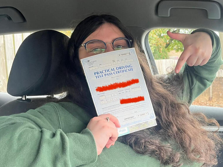 Another huge congratulations to Sadie on passing your test first time this morning in Perth. Still nailed it after what you described as the worst parallel park you’ve ever done, and with just 2 driving faults. Another well deserved pass 👏